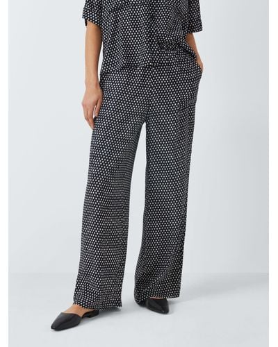 John Lewis Abstract Spot Trousers - Black