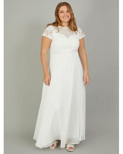 Monsoon Angela Lace Maxi Wedding Dress - White