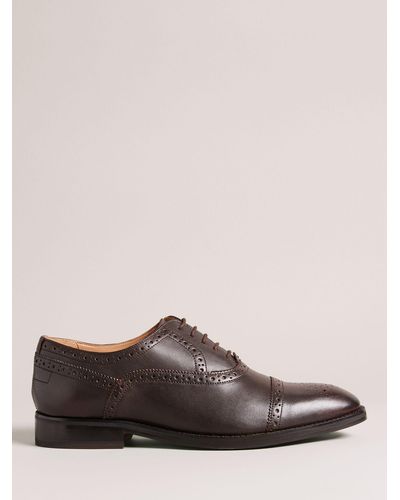 Ted Baker Arnie Leather Oxford Brogues - Brown