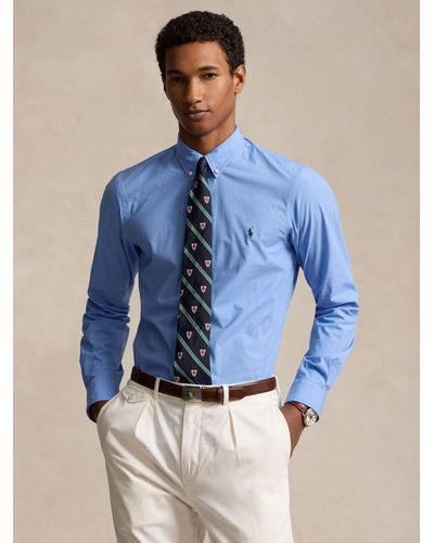 Ralph Lauren Poplin Long Sleeve Shirt - Blue