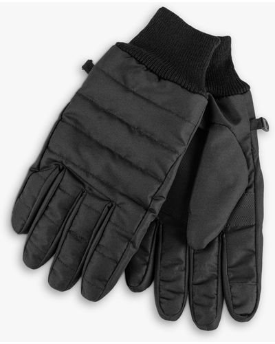 Totes Isotoner Water Repellent Padded Smartouch Gloves - Black