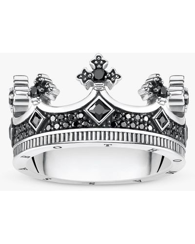 Thomas Sabo Zirconia Crown Ring - Metallic
