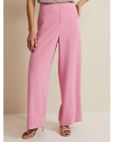 Phase Eight Elandra Wide Leg Trousers - Pink