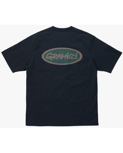 Gramicci Oval Logo Organic Cotton T-shirt - Blue