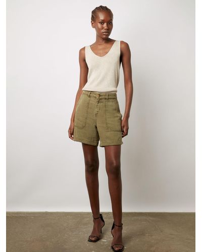 Gerard Darel Catille Linen Blend Shorts - Natural
