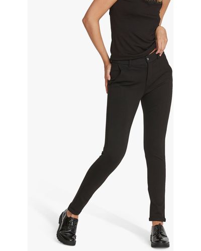 Sisters Point New George Classic Slim Fit Trousers - Black