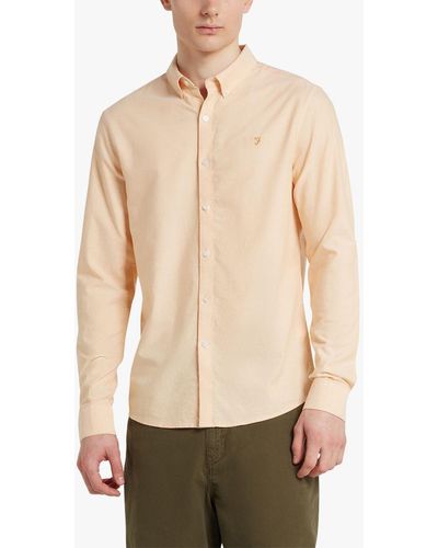 Farah Brewer Long Sleeve Shirt - Natural