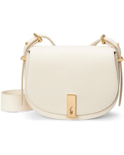 Ralph Lauren Polo Id Leather Cross Body Bag - Natural