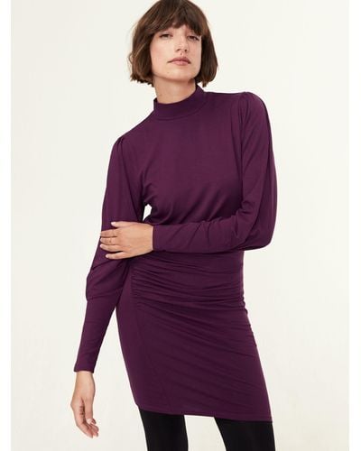 Baukjen Carolyn Jersey Draped Mini Dress - Purple