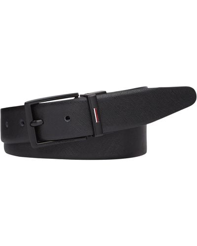 Tommy Hilfiger Leather Reversible Belt - Black