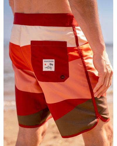 Brakeburn Sunset Board Shorts - Red