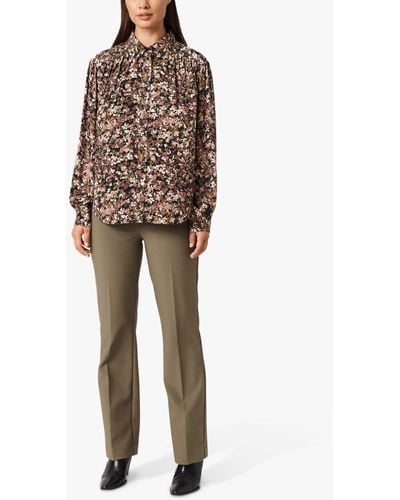 Soaked In Luxury Ebba Long Sleeve Floral Shirt - Multicolour