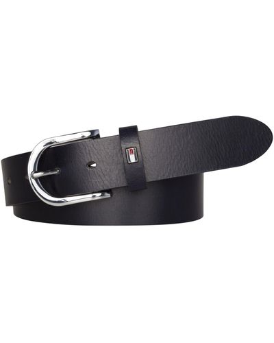 Tommy Hilfiger New Danny Leather Belt - Black