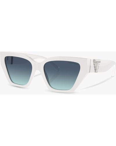 Tiffany & Co. Tf4218 Squared Cat's Eye Sunglasses - Blue