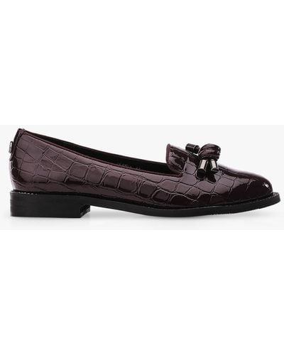 Moda In Pelle Elaina Faux Croc Loafers - Brown