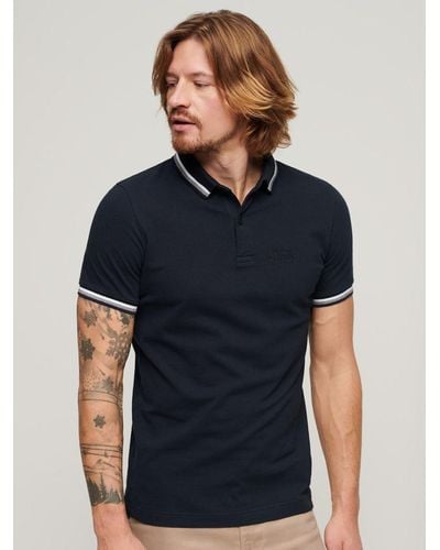 Superdry Sportswear Tipped Polo Shirt - Blue