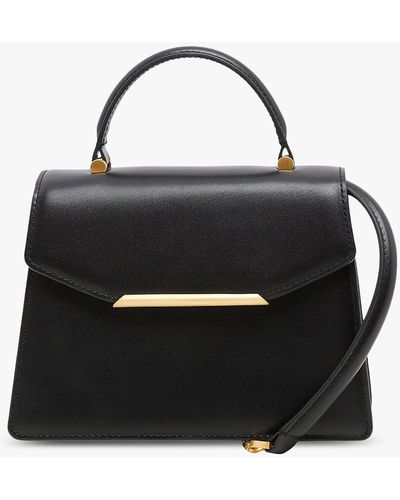 Jasper Conran Francine Top Handle Leather Grab Bag - Black