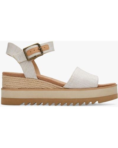 TOMS Diana Wedge Sandals - White