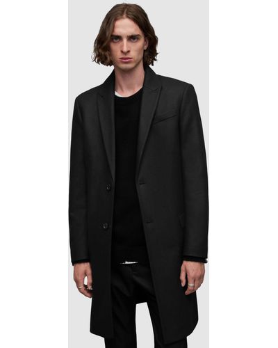 AllSaints Jemison Wool Blend Coat - Black