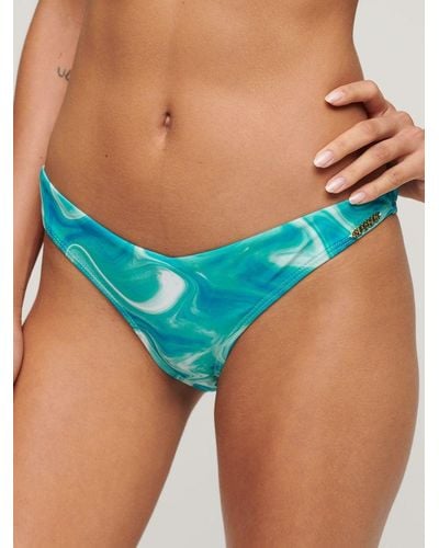 Superdry Printed Cheeky Bikini Bottoms - Blue