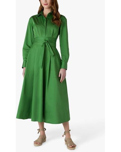 Jasper Conran Jasper Conran Blythe Shirt Midi Dress - Green