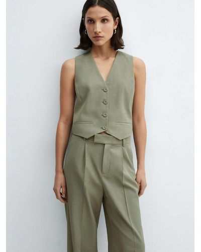 Mango Alicante Suit Waistcoat - Green