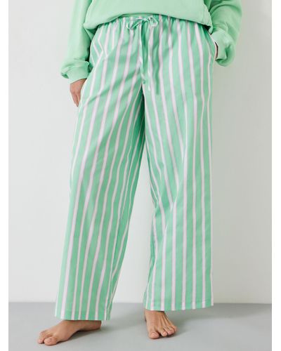 Hush Adair Vertical Stripe Pyjama Trousers - Green