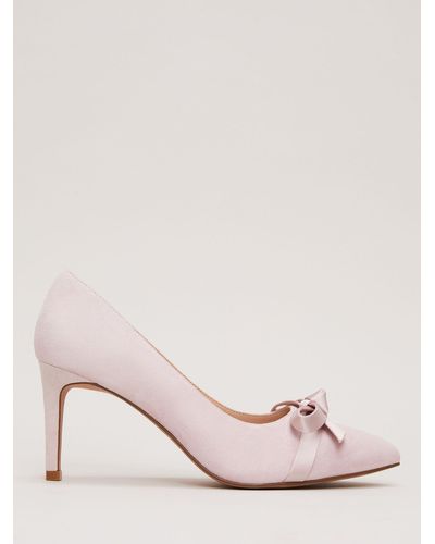 Phase Eight Suede Court Shoes - Pink