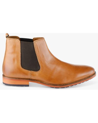 Silver Street London Argyll Leather Chelsea Boots - Natural