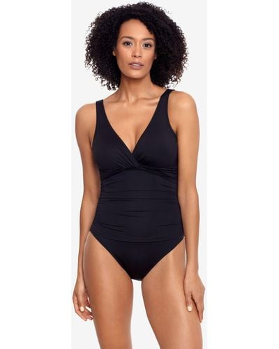 Ralph Lauren Lauren Twist Front Underwire Swimsuit - Blue