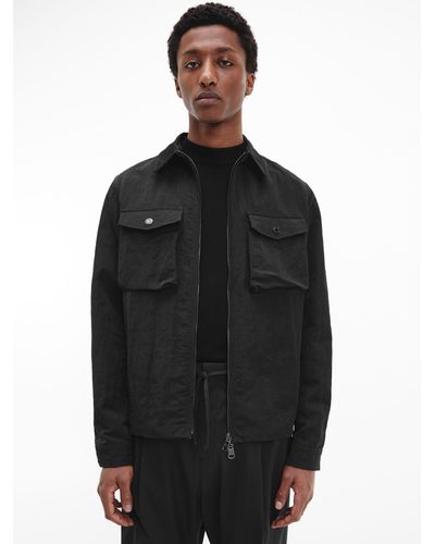 Calvin Klein Crinkle Nylon Jacket - Black