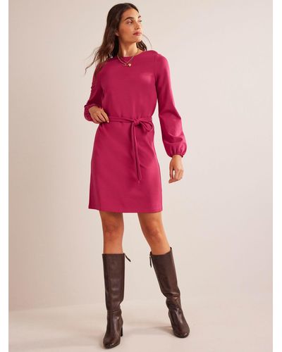 Boden Violet Jersey Shift Mini Dress - Pink