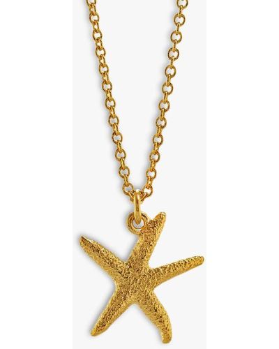 Alex Monroe Starfish Pendant Necklace - Metallic