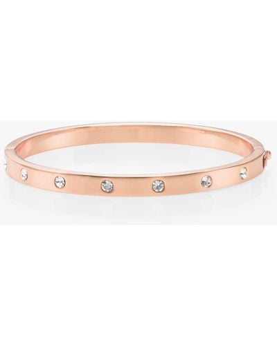 Kate Spade Set In Stone Metal And Glass Bangle Bracelet - Pink