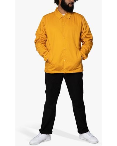 M.C. OVERALLS Fitted Coach Jacket - Yellow