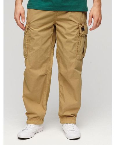 Superdry Baggy Parachute Trousers - Natural
