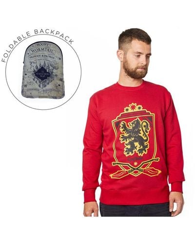 Fabric Flavours Gryffindor Quidditch Jumper And Backpack - Red