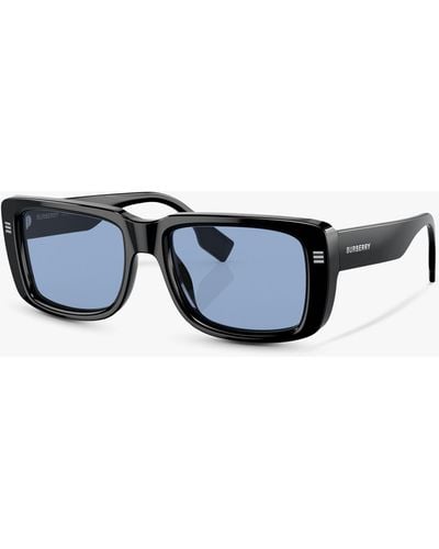 Burberry Be4376u Rectangular Sunglasses - Blue