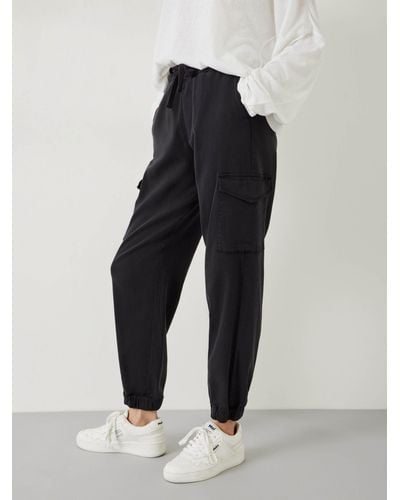 Hush Washed Cargo Trousers - White