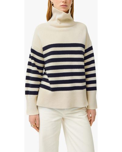 Jigsaw Wool Mariniere Jumper - Blue