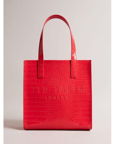 Ted Baker Reptcon Faux-leather Shopper Tote Bag - Red