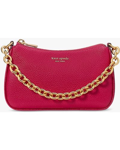 Kate Spade Jolie Pebbled Leather Cross Body Bag - Pink