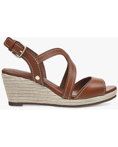 Radley Florence Close Leather Wedge Sandals - Brown