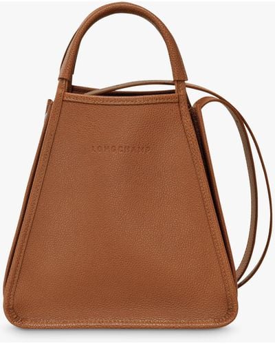 Longchamp Le Foulonné Small Trapeze Shoulder Bag - Brown