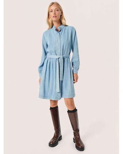 Soaked In Luxury Friday Shirt Dress - Blue