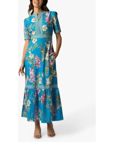 Raishma Darcie Floral Maxi Dress - Blue