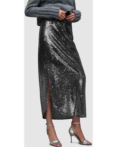 AllSaints Opal Sparkle Skirt - Black