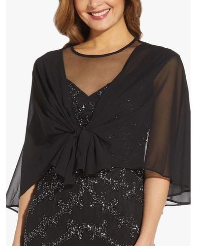 Adrianna Papell Chiffon Cover Up - Black