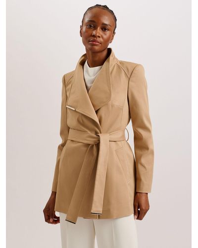 Ted Baker Rosiaas Wrap Trench Coat - Natural