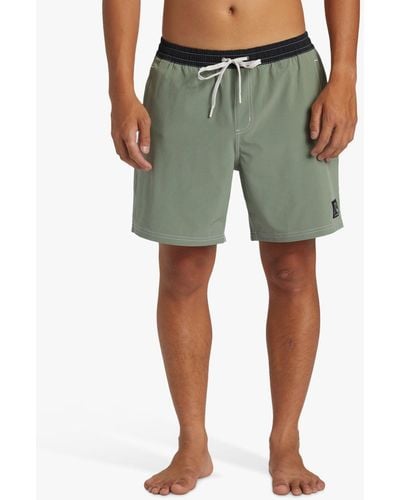 Quiksilver Originals Collection Straight Leg Swim Shorts - Green